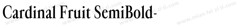 Cardinal Fruit SemiBold字体转换